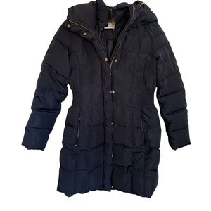 Women’s Cole Hahn Navy Medium Length Puffer Winter Jacket, Size Small